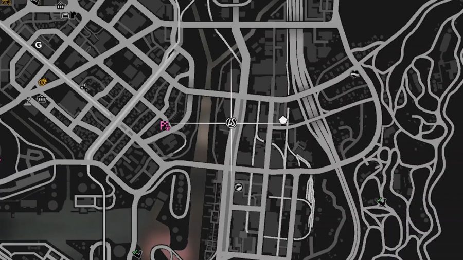 The location of the Los Santos Tuners warehouse in Cypress Flats
