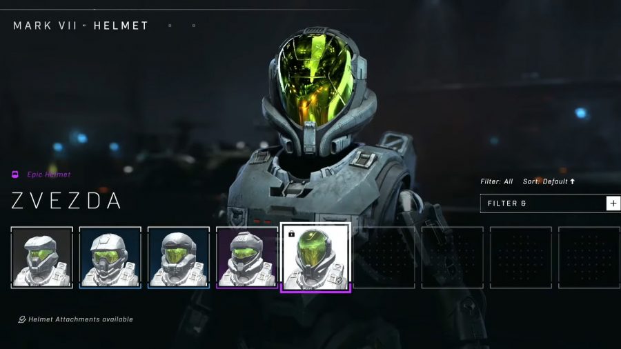 The Zvezda helmet in Halo Infinite