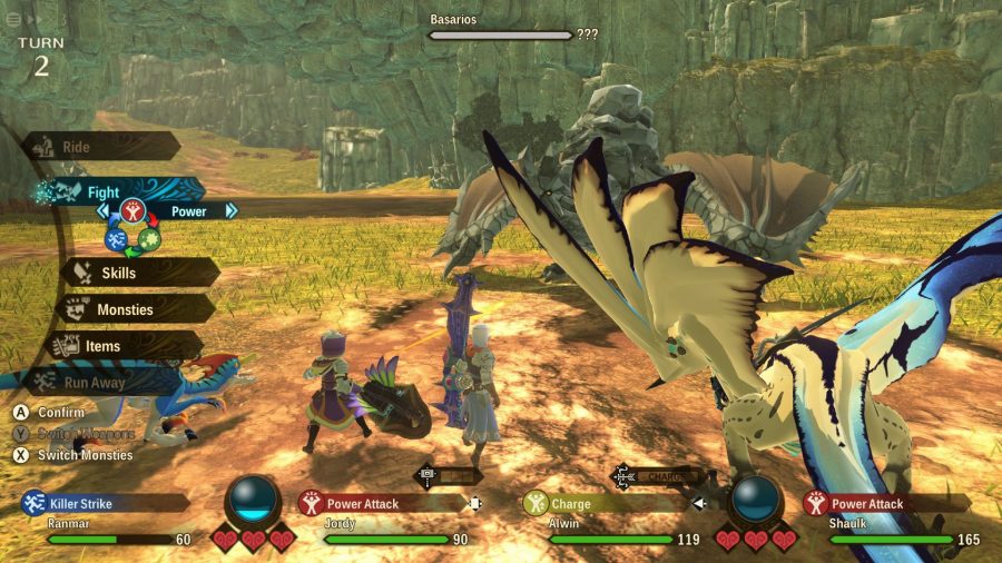 Battle system in Monster Hunter Stories 2