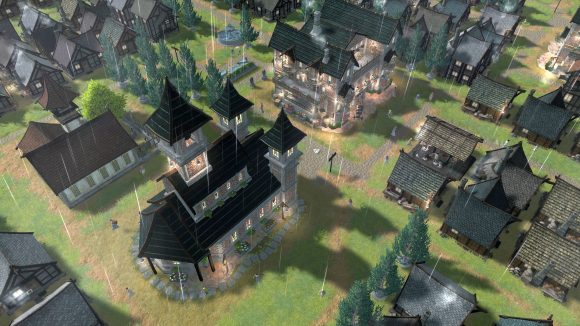 Medieval city in Patron, a new city building game
