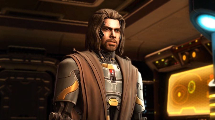 Jedi Knight Arn Peralun in the Star Wars: The Old Republic Legacy of the Sith expansion