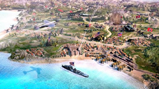 best strategy games pc - a stylised shot of company of heroes 3's campaign map