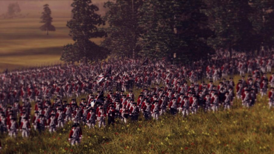 Una gran masa de avance de infantería en Empire Total War