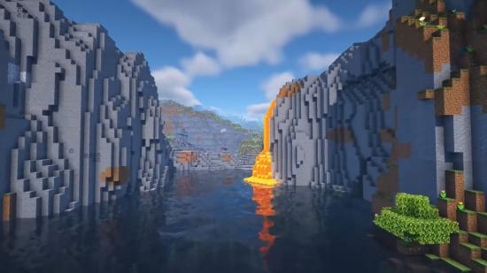 An example of the new rivers you might find in Minecraft Experimental Snapshot 4