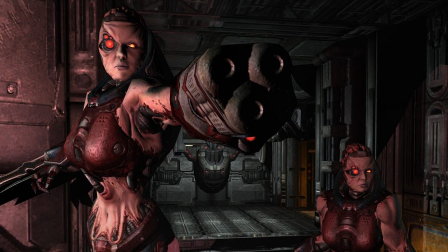 Two cyborg opponents in Quake 4