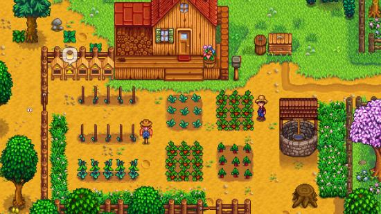 A simple farm in Stardew Valley - which you'll be able to build for yourself when it hits Game Pass