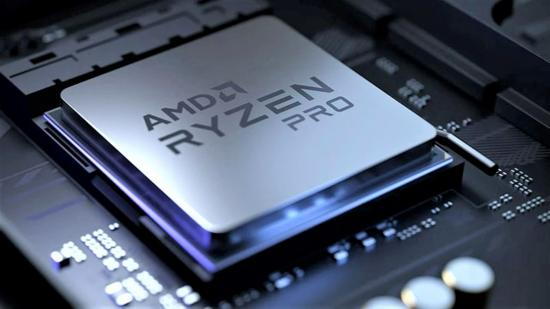 AMD Ryzen Pro on rendered motherboard backdrop