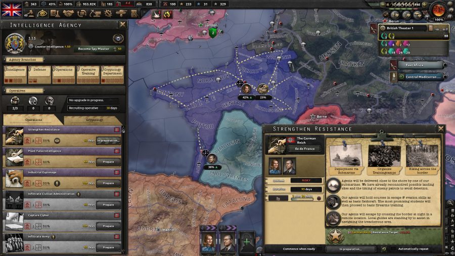 The espionage systems in strategy game hearts of iron 4