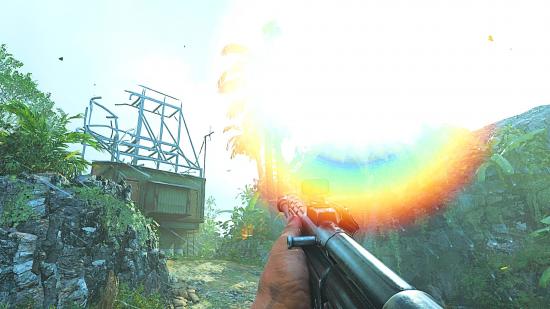 A Call of Duty: Vanguard player witness the game's sun glare