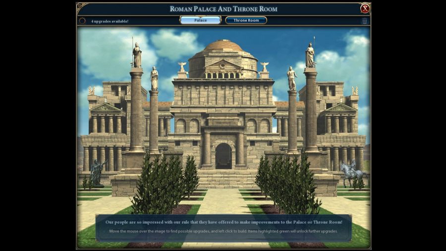 A Civilization 6 mod that adds Civ 2 and 3's throne rooms and palaces