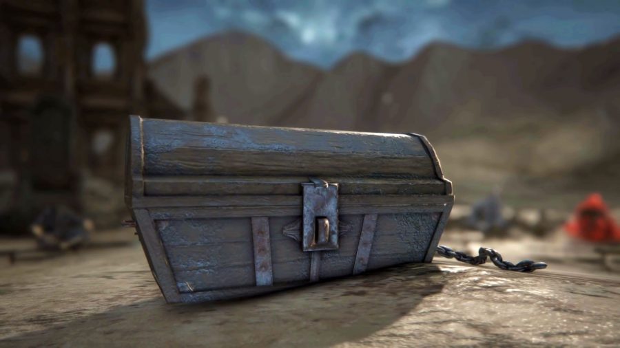 A mimic treasure chest waiting to devour you in Dark Souls