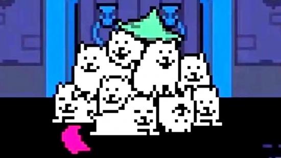 A pile of dogs in Deltarune chapter 2