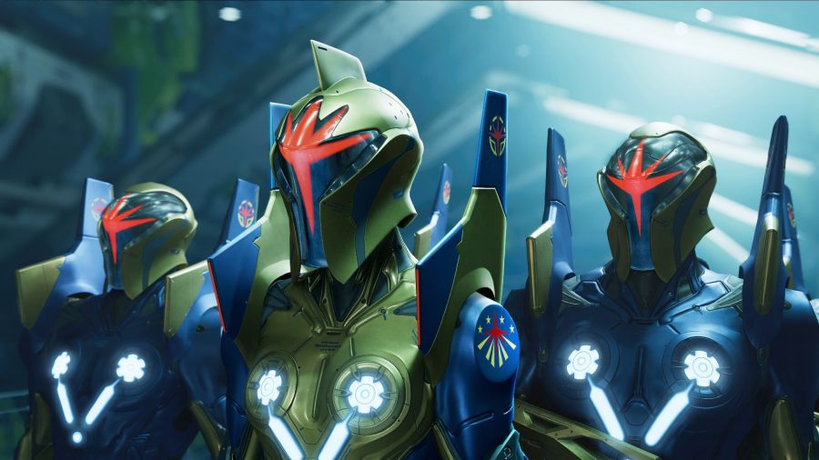 Nova Corp officers in Marvel's Guardians of the Galaxy