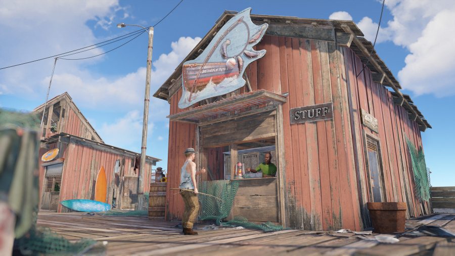 One of the new fishing shops in Rust