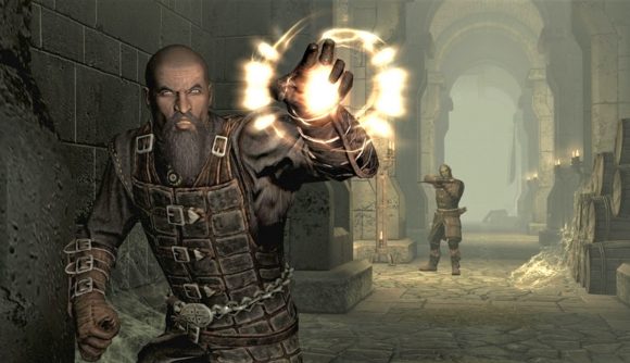 A Skyrim mage class character