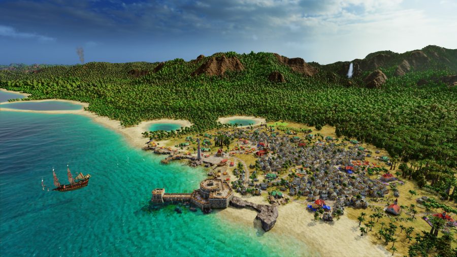 Une île côtière dans le tycoon game port royale 4
