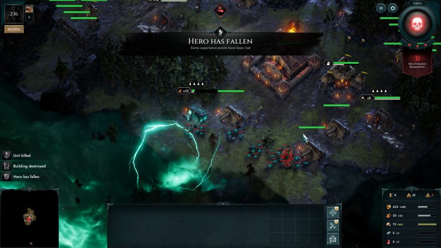 A settlement overrun in RTS game Age of Darkness
