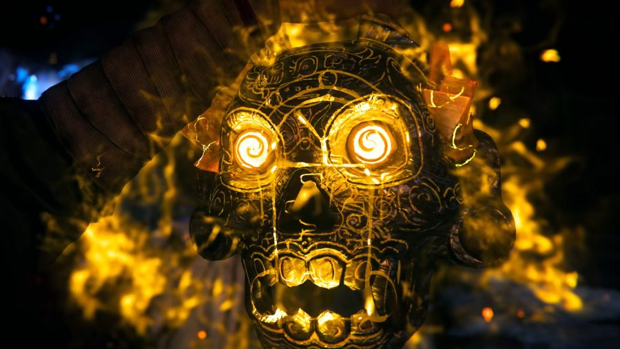 yellow skull containing the Dark Aether entity in Call of Duty Vanguard