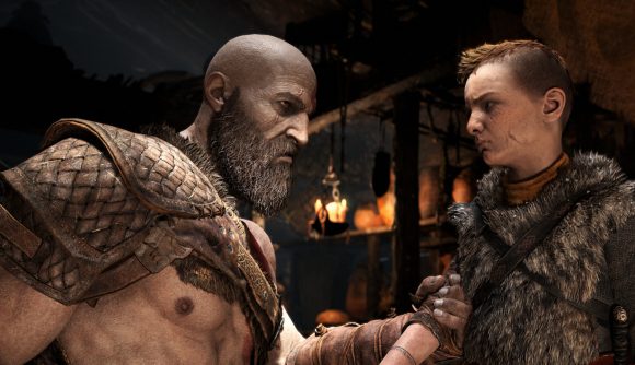 Kratos and Atreus in a God of War PC screenshot