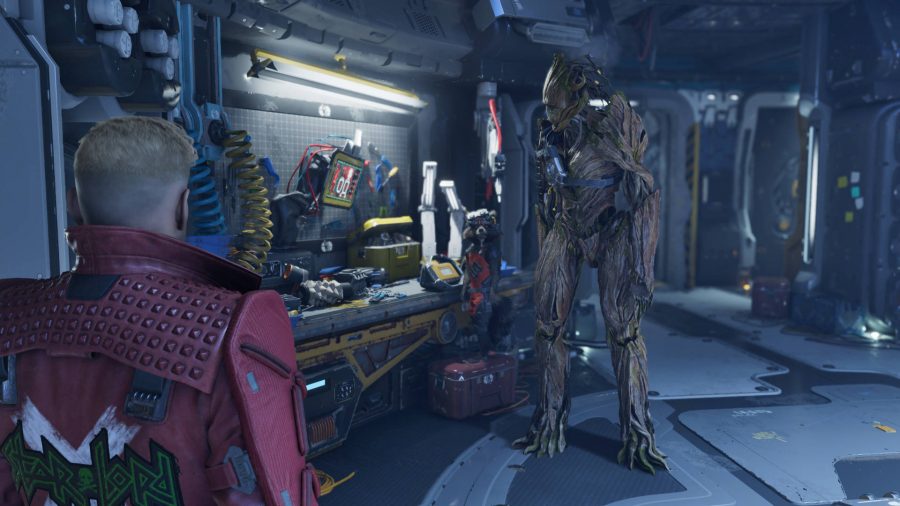Chatting with Groot in our Guardians of the Galaxy review