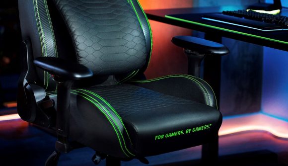 close up of Razer Iskur gaming chair