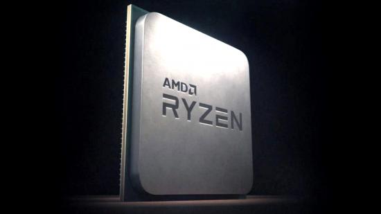 A 3D render of an AMD Ryzen CPU