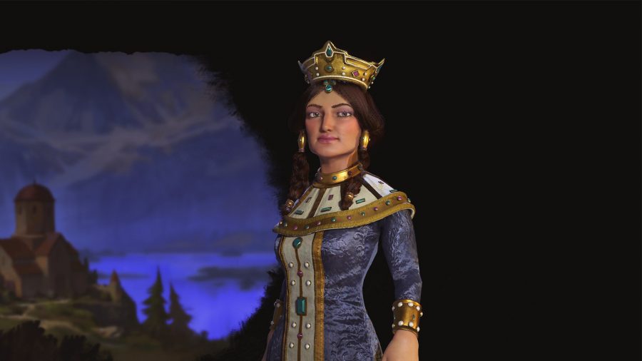 Tamar of Georgia from strategy game Civ 6