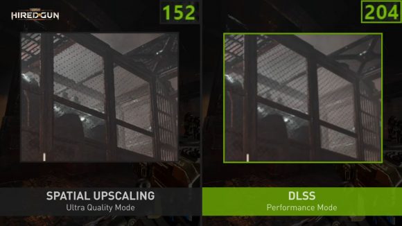 Nvidia DLSS comparison Necromunda Hired Gun