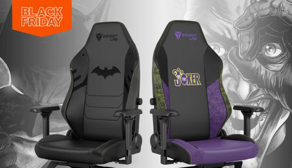 Secretlab chairs featuring Batman and Joker designs based on the DC Comics characters