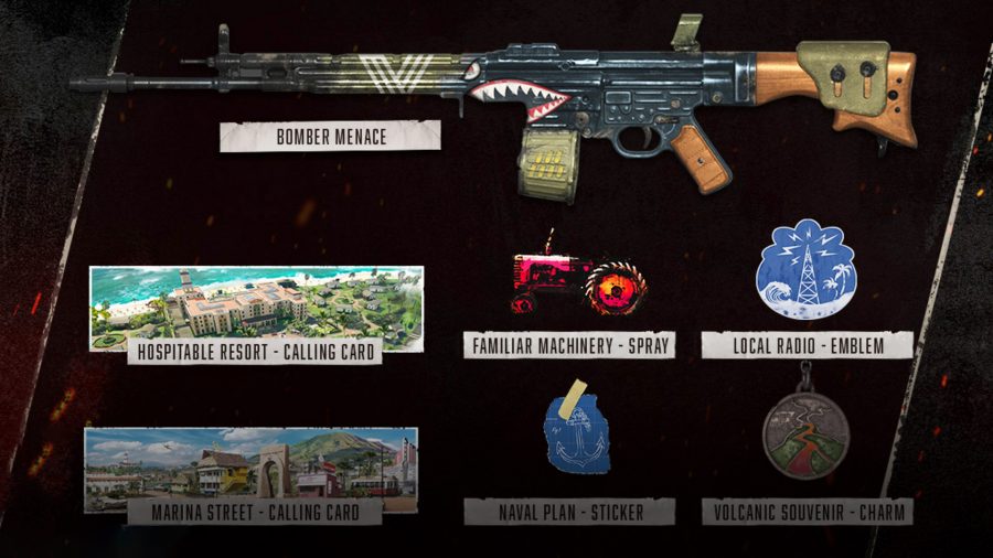 The six rewards from the Secrets of the Pacific event in Call of Duty Vanguard and Warzone