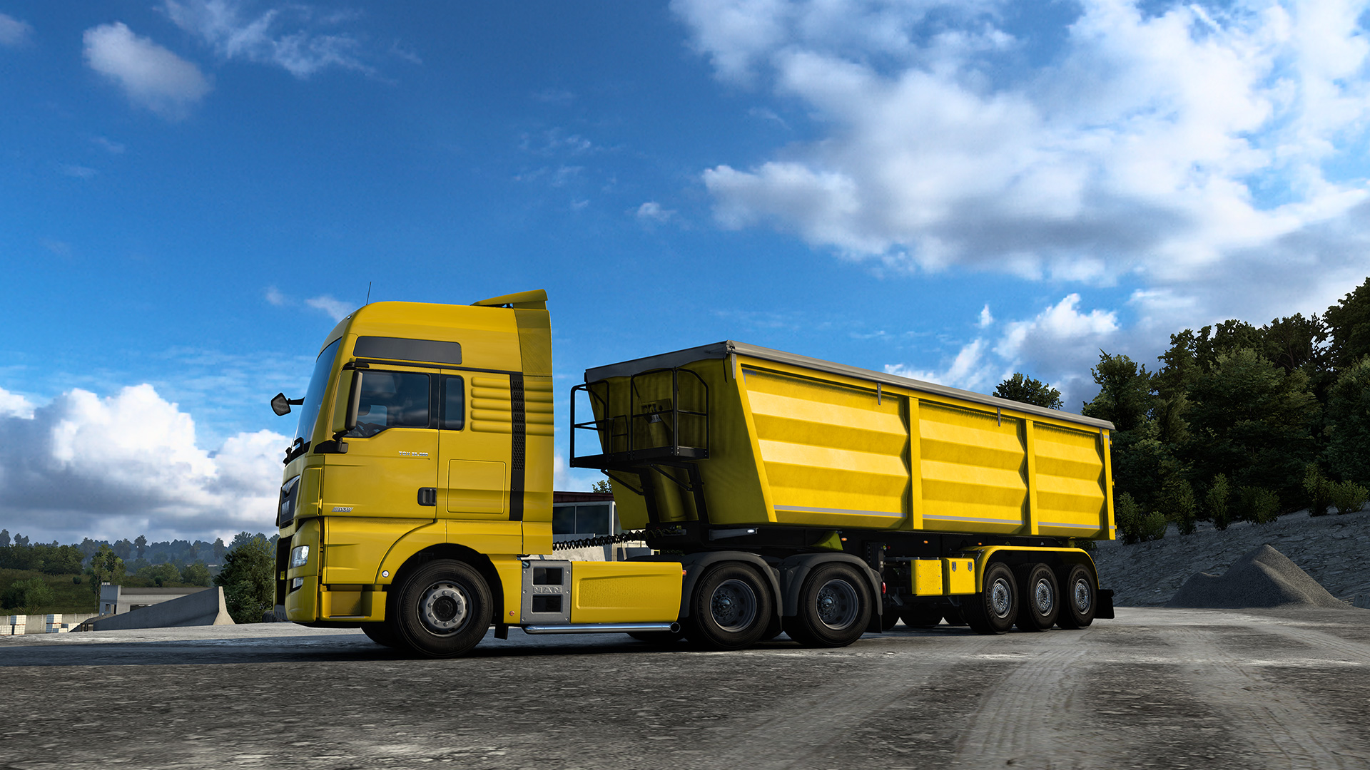 Truck Simulator's free 1.43 update is in open beta, with ownable dumpers