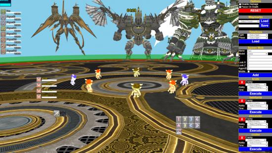 Simulating a raid in an online Final Fantasy XIV raid simulator