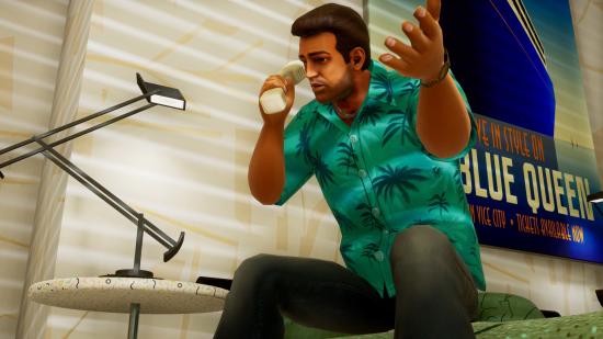 A very upsetting phone call in Grand Theft Auto: The Trilogy - The Definitive Edition
