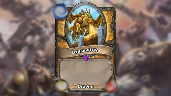 A new Paladin minion called Brasswing that's coming to Hearthstone