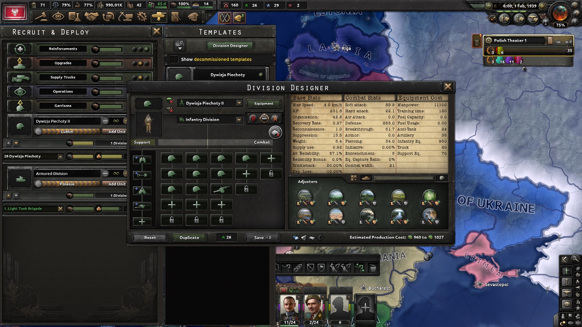 Hearts of Iron 4 meta – combat width, division templates, and more