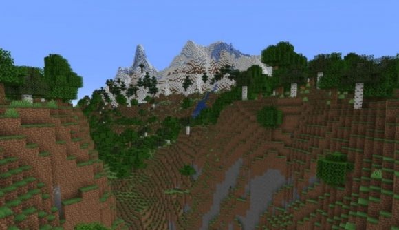 Mountains generated in Minecraft 1.18