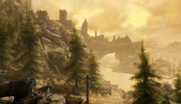 A landscape shot in Skyrim