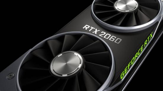 Nvidia RTX 2060 graphics card with black backdrop