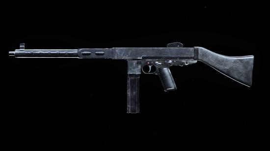 The Cooper Carbine assault rifle in Warzone, shown on a black background.