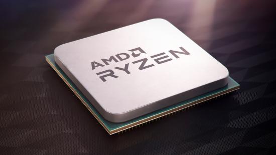 A 3D render of an AMD Ryzen processor