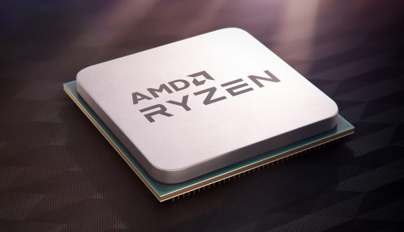 A 3D render of an AMD Ryzen processor