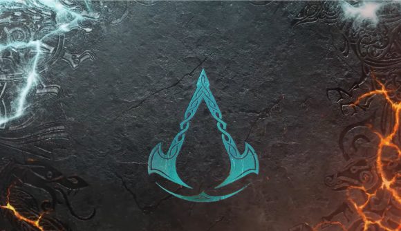 A teaser for Assassin's Creed Valhalla, featuring the game's logo