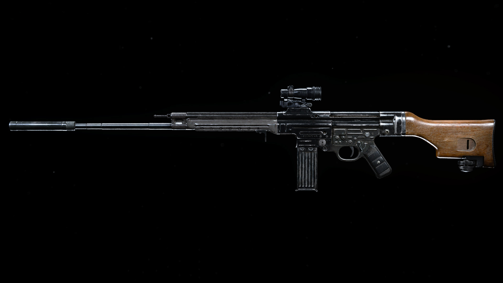 Lo STG 44 di fronte a uno sfondo nero in Call of Duty Warzone Pacific