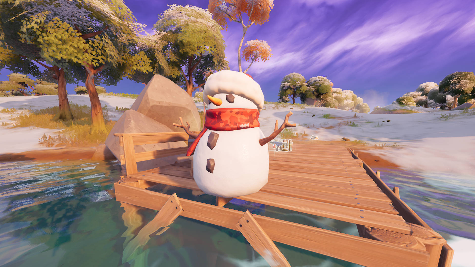 Where to ram a snowman with a vehicle in Fortnite