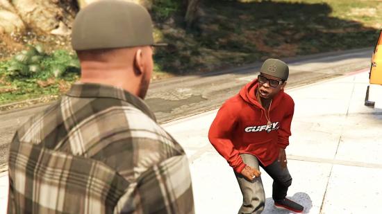 Franklin getting roasted by Lemar in GTA Online's The Contract update