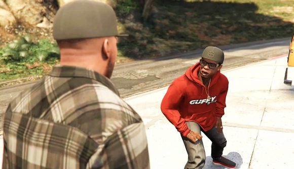 Franklin getting roasted by Lemar in GTA Online's The Contract update