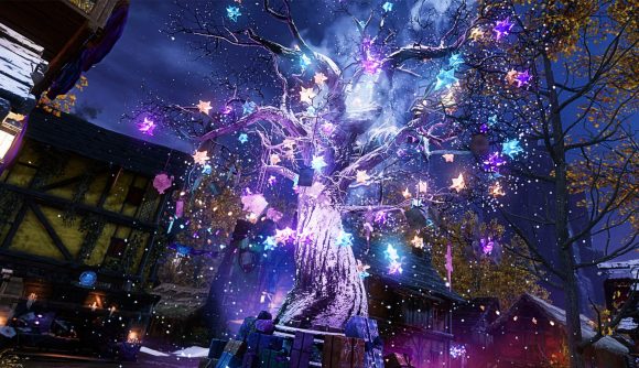 A festive tree from New World's Winter Convergence event