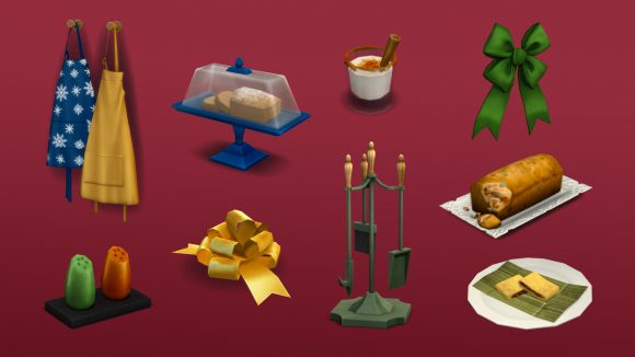 Holiday build mode items for the Sims 4, delivered via Sims Delivery Express