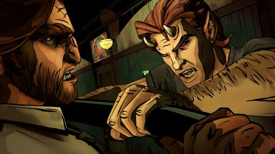 A fight breaks out in The Wolf Among Us