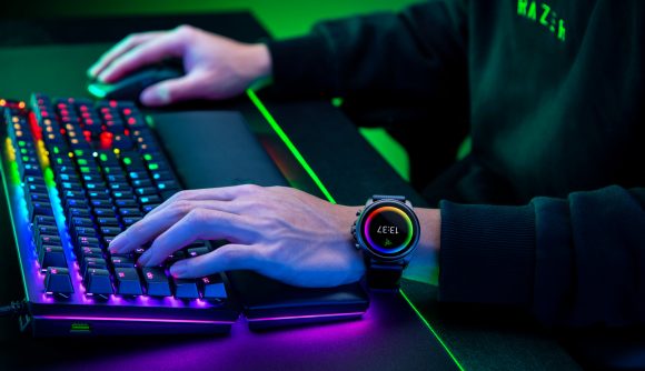 Razer's smartwatch co-designed with Fossil, strapped onto a gamer's wrist